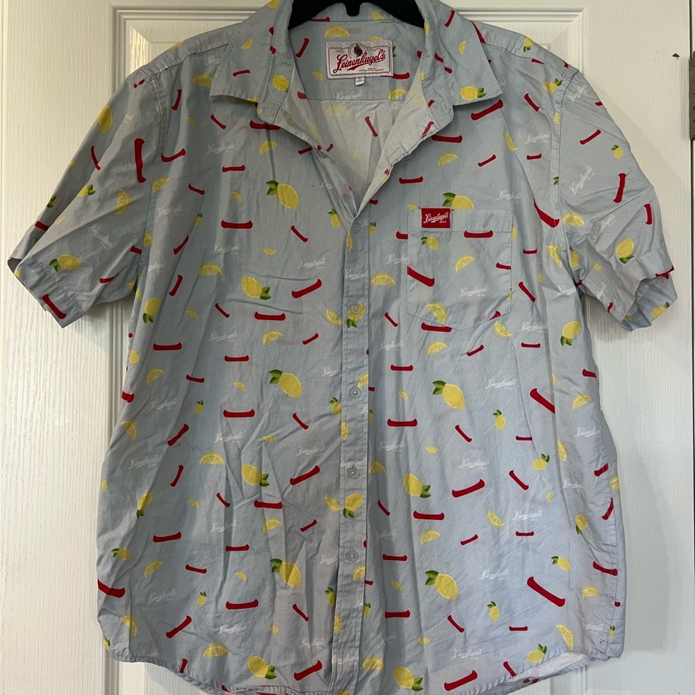 Leinenkugel Men's Patterned Short Sleeve Shirt